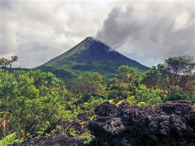 Blick auf den Vulkan Arenal vom Arenal 1968 Trail